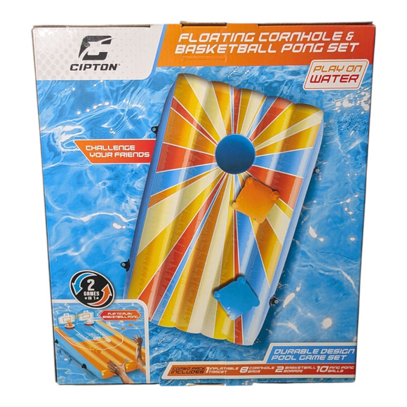 Swimming Floating Cornhole & Basketball Pong Set   Brand New In Package - Picture 3 of 6